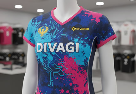 Stunner Wears Custom Volleyball Jersey